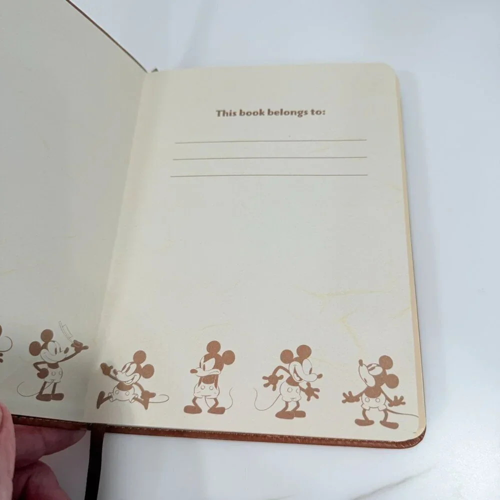 Disney‎ Mickey Mouse Faux Leather Journal Notebook 12 Embossed Poses 8